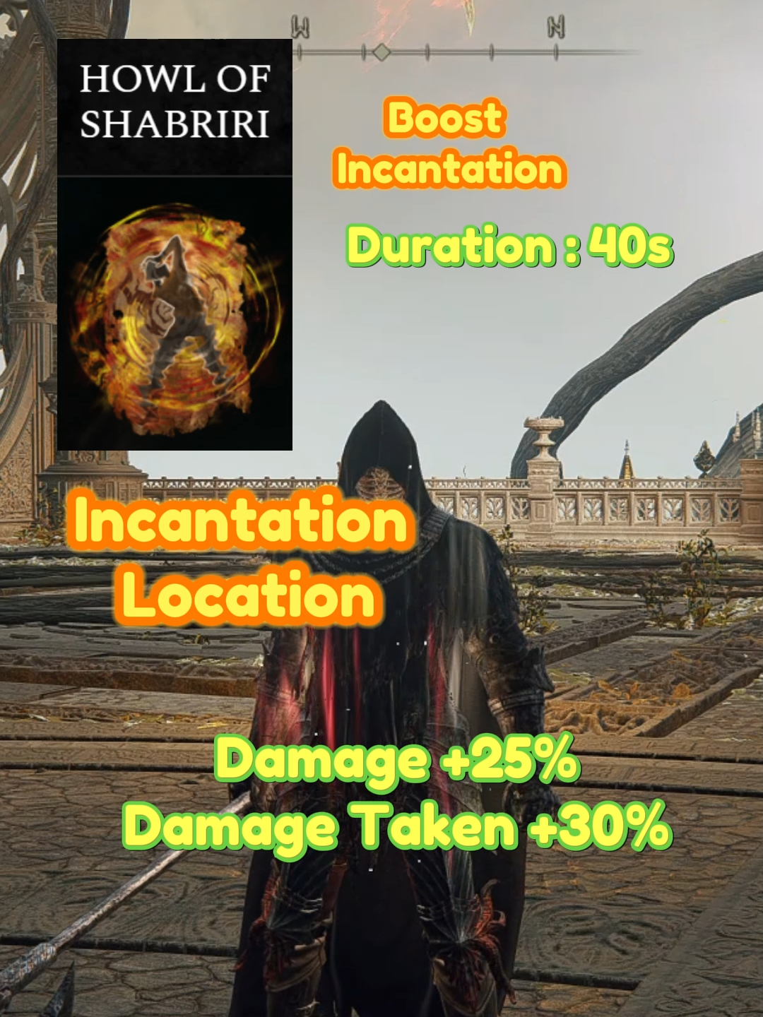 Howl of Shabriri Location Elden Ring (Incantation) Boost Your Damage, + 25% Damage, Damage Taken 30%, Incantation Boost - Faith Build, Elden Ring build and location to recover this boost incantation, you must go to liurnia of the lakes, follow the path and recover the incantation in the chest, it allows you to increase all your damage as well as your resistance, requires: Faith 33 #eldenring #eldenringhype #eldenringtips #eldenringtutorial #eldenringlocation #eldenringincantation #fyp #eldenringclips #eldenringguide #eldenringbuild #eldenringhelp #eldenringedit