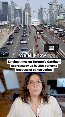 Driving times on Toronto's Gardiner Expressway are skyrocketing due to ongoing construction.