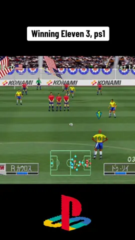 Gol de falta com Roberto Carlos no Winning Eleven 3 de Playstation 1. #winningeleven #jogoantigo #playstation1 #ps1game #gameclassico #ps1 #jogosclassicos #winningeleven3 