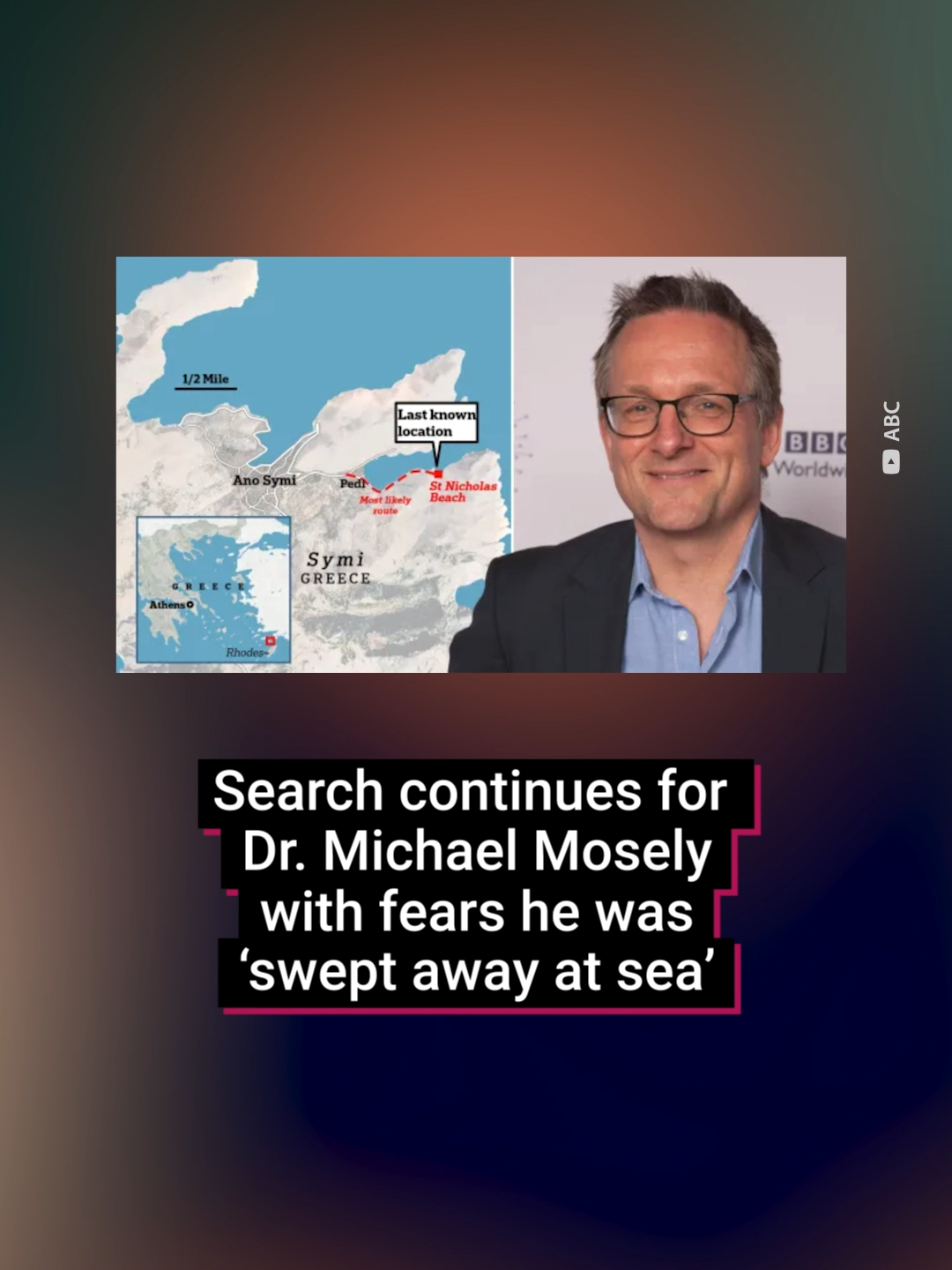 The search and rescue operation for TV presenter Dr Michael Mosley continues for a third day, with fears that he may have been ‘swept away at sea.’ The 67-year-old set off for a coastal walk while holidaying on the tiny Greek island of Symi, and did not return. His whereabouts remain unknown days later. #fy #fyp #michaelmosley #tvpresenter #missingperson #missingpeople #dr #doctor #news #uk #england #england🇬🇧 #greece #greece🇬🇷 #symi#breakingnews