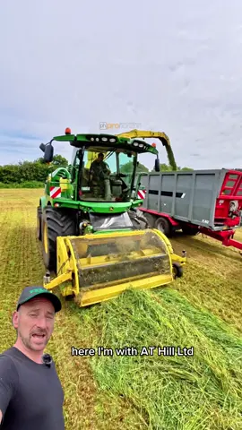 Here is Michael in the John Deere 9700i forage harvester chopping this grass which will be used to create silage to feed cows.  @A T Hill Ltd #farmingvidoes #prohorizon #britishfarming #farmtok #silage2024 #grass2024 #johndeeretractor #forageharvester 