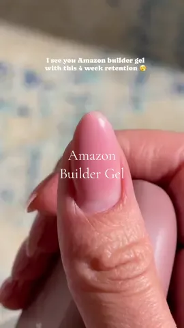 ZERO lifting at exactly 4 weeks today 🤯  This is my dominant hand and it goes through the wringer every single day. You can tell by the dull top coat. I’m too quick and careless with my hands, a habit I’ve been trying to break now that my nails are so long.  Affordable and I recommend 10/10 💯 It is not hema free, so if you’re a beginner with gel products always remember to not get on your skin and if you do, clean up with alcohol or acetone before curing. You want to always prevent developing an allergy.  Used base + builder + top coat  Linking in bio and Amazon Storefront 🫶🏼 • aff #buildergelnails #buildergel #biab #diynails #nailsathome #amazonfinds #amazonnailfinds #amazonfashion #amazondeals #SelfCare #nailgrowth #uñas #uñasbonitas  What is builder gel, how to apply builder gel