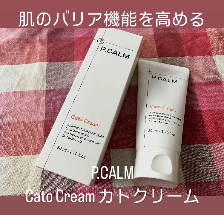 肌のバリア機能を高める✨✨ P.CALM Cato Cream P.CALM様にいただきました🥰 有効成分カトバリア™︎ インナードライ肌を ケアするセラミド、 コレステロール,、脂肪酸を3：1：1に 配合したピーカムならではの皮膚脂質類似コンプレックス  ダブルーバイオポリマー構造™︎* 乾燥しやすいUゾーンと皮脂が過剰に分泌されるTゾーンをダブルケア  20種類の肌に疑わしい成分不使用  合成着色料・合成香料を排除  7つのヒト臨床試験済み  皮膚刺激性試験済み クリームなのにベタつかない使い心地がいい Cato Cream とても柔らかいテクスチャーのクリームですが、 しっかりと肌を保湿してくれます。 無香料なので使いやすい 暑い季節でも使いやすいかも✨✨ 乾燥肌、つっぱり感が気になる方  肌が荒れやすく、敏感肌のかた、 化粧ノリが悪くなった方  肌に刺激を与えず、角質をケアしたい方に おすすめかも @P.CALM_JAPAN  #PR #PCALM #ピーカム #カトクリーム #水分クリーム #クリーム #保湿クリーム #スキンケア #韓国スキンケア 