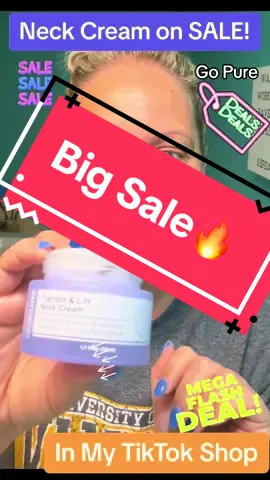 #gopure #neckcream #beautyhacks #summersale #sale #coupon #tiktokshop #musthaves  Check out the Go Pure neck cream, this is my hands down favorite must have and it is on sale!  Click the link and use your coupons!❤️🥰⭐️