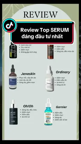 Review top SERUM đáng đầu tư cho từng vấn đề da #serum #reviewlamdep #skincare #reviewmypham #julieskincare #BeautyTok 