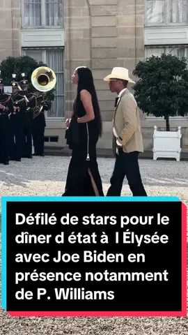Défilé de stars pour le dîner d état à  l Élysée avec Joe Biden en présence notamment de Pharrell Williams #macronemmanuel #macron #tiktok #fyp #france🇫🇷 #paris #biden #joebiden #elysee #foryou #fypシ #president #pharrellwilliams #happy #diner #pourtoi 