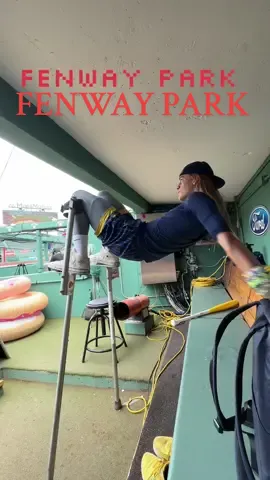 This is how i get out of the dugout at fenway park #bananas #baseball #stilts #fenwaypark #fyp #savannahbananas 