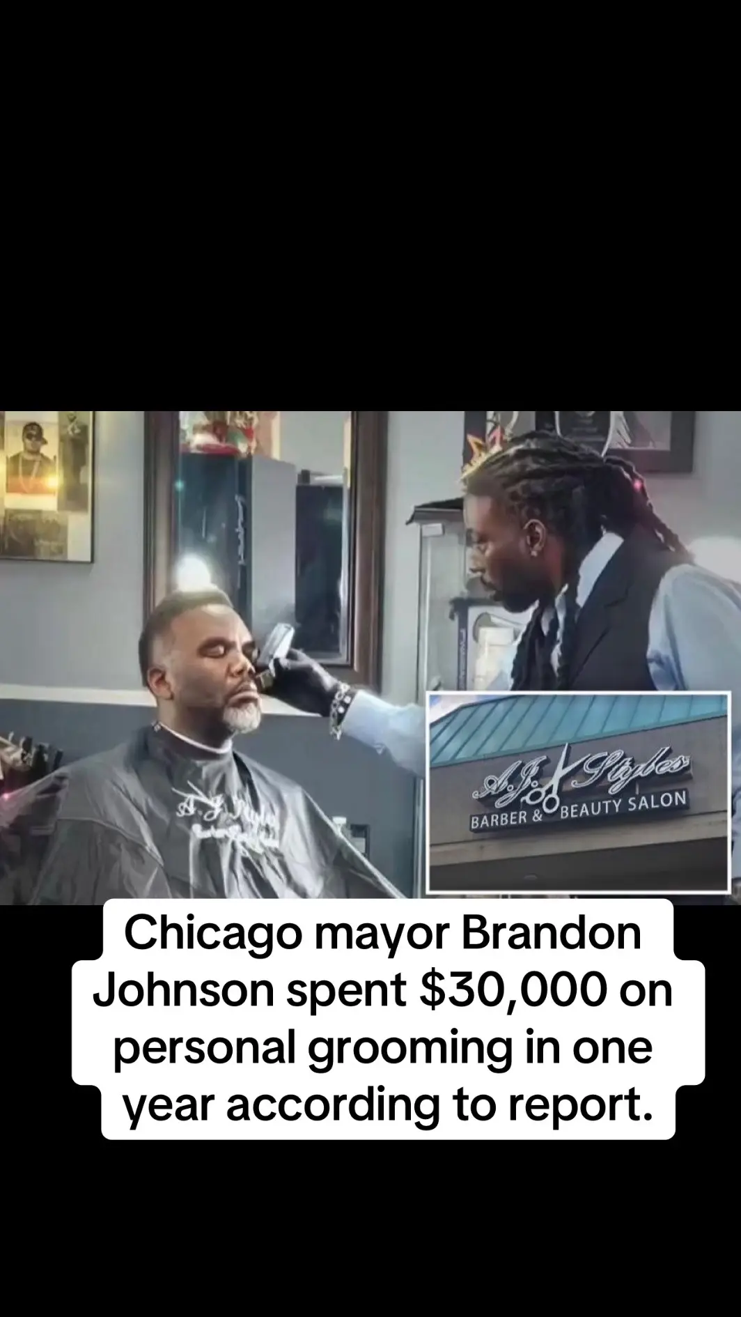 Chicago mayor Brandon Johnson spent $30,000 on personal grooming in one year according to report.