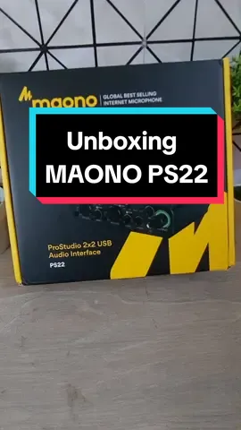 Unboxing MAONO PS22 Audio Interface Professional #maono #audiointerface #audiosoundsystem #stereo #digital #sarawaktiktok #fypシ゚viral 