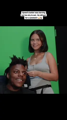 @IShowSpeed to the rescue! 🥪 His barber was starving but too shy to eat. He still got her a sandwich.. #ishowspeed #speed #barber #kindness #braider #cute #hungry #shy #wholesome #respect #stomachgrowl #shyness #streamer #fy #fyb #dontletthisflop #blowthisup #xyzabc #viral #shamkaro #shamkarow 
