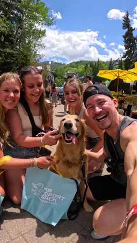 My little Nala getting showered with love at our 2nd year at the #GoProMtnGames 🫶 thank you @GoPro for inviting us out again for an unforgettable weekend. 🎥 Filmed on #GoProHero12 black @GoPro Mountain Games #dog #goldenretriever