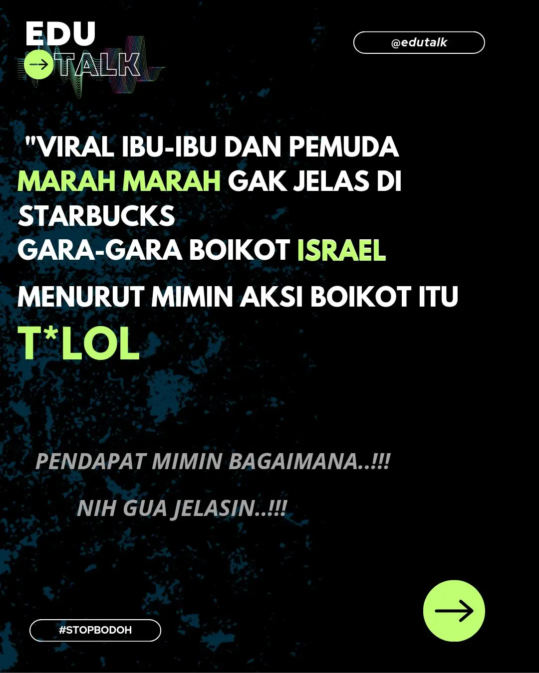 Aksi boikot israel. . .benar atau salah . . .#starbucks #aleyesonrafah #boikot #starbucks #boikot #fypage #freepalestine #palestine #gaza #israel #fypgakni #xyzbca #fyp #palestina #mindset #edukasi #education #palestine🇵🇸 #boikotprodukisrael🇲🇾 