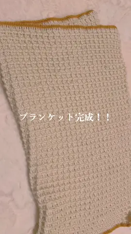 12玉使用したー疲れたけど可愛い🥺🥺#ブランケット #ハンドメイド #鍵編み #かぎ編み 