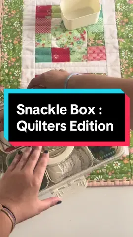 Snackle Box - Quilters Edition 🪡 What are your favorite snacks to have when hand sewing? I love skittles and peanut butter m&ms 🥰 #snackbox #quilter #quilt #handsewing #fypシ゚viral #quiltersoftiktok #quilttok #sewingtiktok #sewingtips 