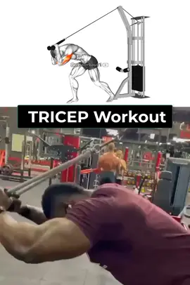 Triceps workout at gym #Fitness #bodybuilding #fyp 