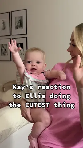 That was the CUTEST thing I’ve ever seen! 🥹 Ellie was proud of learning that! 😂❤️ backstory ::: Kay and I have been thinking that Ellie is in a mental leap, because she isn’t sleeping well at night and is eating SO much! 😂 So we have been looking out for her to be learning new things, and she finally did something new! Kay came running up and said that Ellie had learned something new! She said that I should wave hi to Ellie. I tried waving at Ellie and Ellie waved back! She had learned how to wave! It was so cute the way that she bends her wrist when she’s waving! I am so proud of her for somehow learning that. Idk how she learned it because we don’t wave at other people very often or even wave at her, but she learned it! 😂 I love seeing Ellie learn new things for the first time, because it’s so fun seeing her trying to figure it out! I can’t wait to see what Ellie learns next, because every milestone is such a wonderful experience! ❤️ #kayandtayofficial #couples #relationships #pregnant #postpartum 