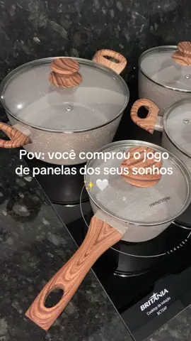 Jogo de panelas de ceramica, marca MIMOSTYLE 🤍 #panelas #cozinha #fy 