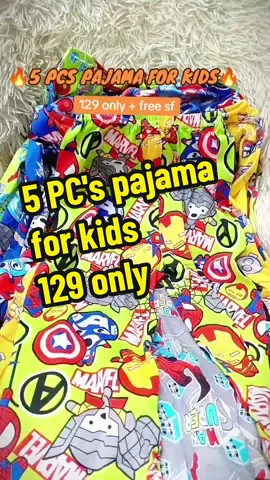 5 PC's pajama for kids  129 only  checkout na mga mii habang naka sale!! #pajama #pajamas #pajamaforkids #kidspajama #trendingpajama #fyp #fypシ゚viral #fypage #fypspotted 