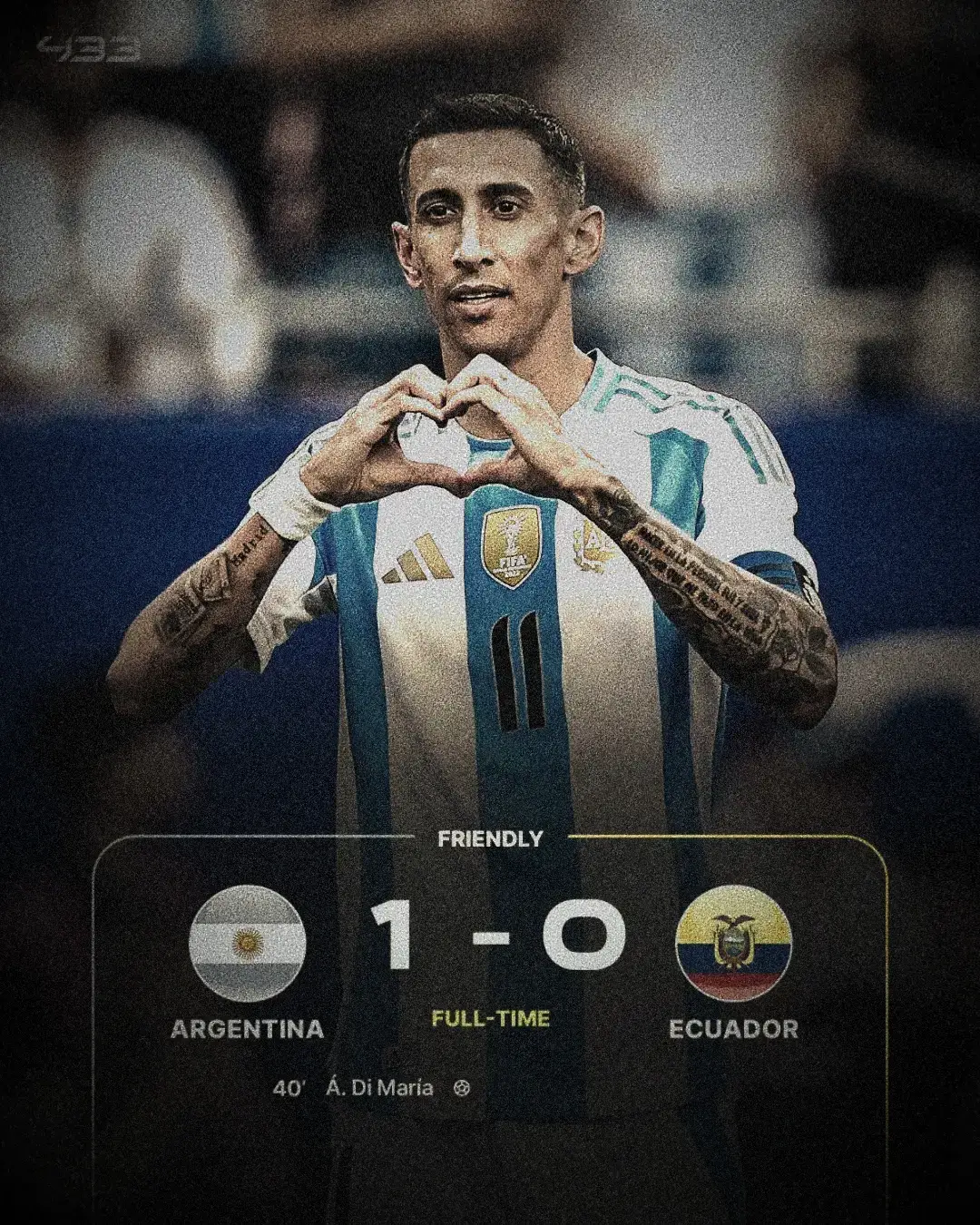 #davidedits #hypic #amistososinternacionales #argentina🇦🇷 #ecuador🇪🇨 #footballedit #angeldimaria #ecuadorvsargentina #foryou #sudamerica #conmebol #resultadofinal 