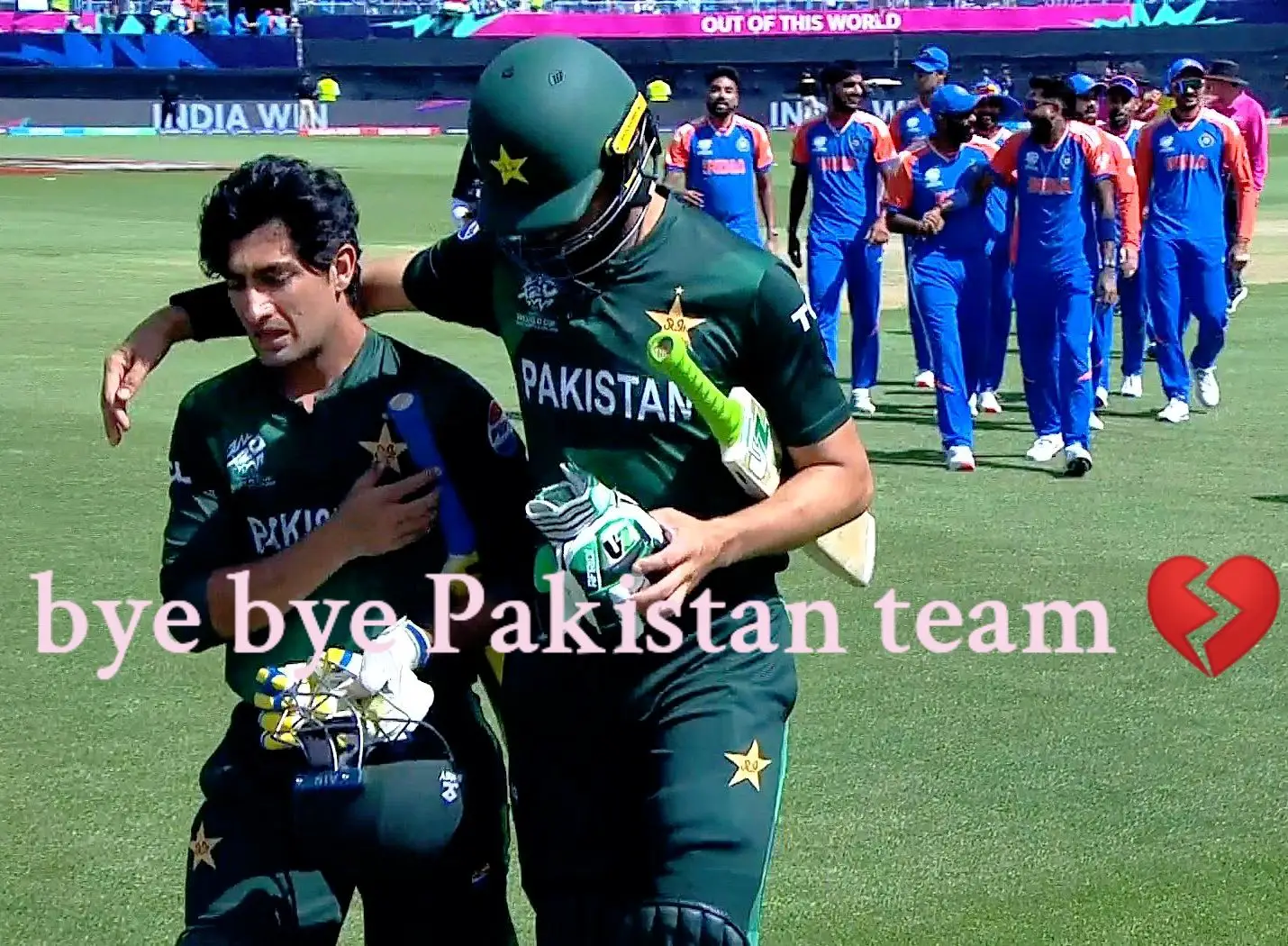 bye bye Pakistan cricket team 💔🥺 #foryou #iqrakhani12 #icct20worldcup2024 #amir #amir #shadab #pakvsind 