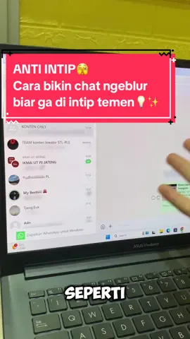 ANTI INTIPP🫣🫣  Ini dia, cara nyembunyiin chat di wa web kamu 💡💡 #laptop #laptops #laptoplifestyle #laptoptricks #laptophacks #laptoplife #laptopsleeve #laptopsemarang #laptoptembalang #laptopbanyumanik #laptopmahasiswa #laptopkerja #rekomendasilaptop #laptopbaru #laptopsecond #laptopmurah #tokolaptopsemarang #undip #usm #unnes #fypシ #fypage #viralpost #masukberanda #tiktok #tiktoknews #tiktokviral 