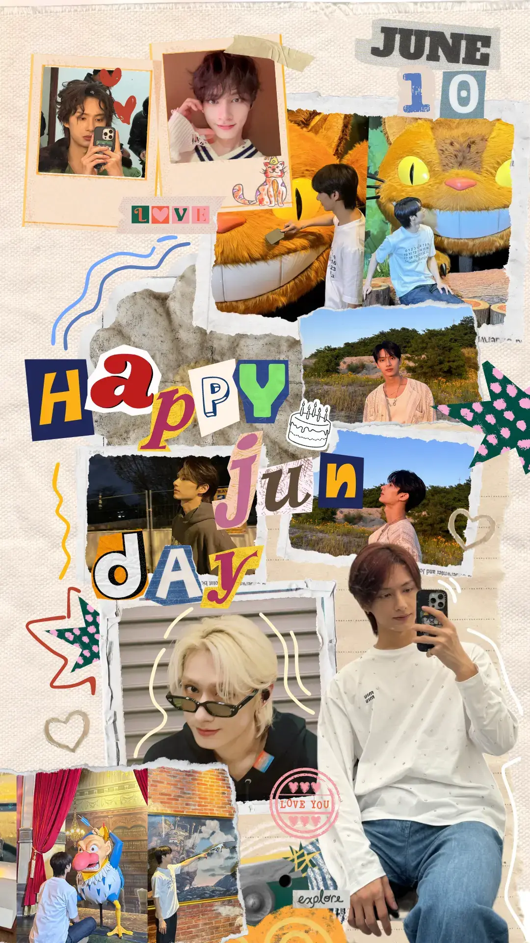 Happy Jun day ❤ semoga segala hal baik yang kamu berikan akan berbalik ke kamu dalam jumlah yang tak terbatas karna kamu, juni kembali ku rayakan jadi mari bersama rayakan juni juni selanjutnyaaa ♡♡