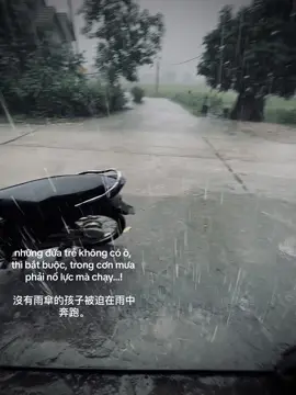 những đứa trẻ không có ô, thì bắt buộc, trong cơn mưa phải nổ lực mà chạy...! 沒有雨傘的孩子被迫在雨中奔跑。#xuhuong #vairal #story #doi 