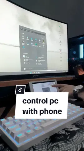 Replying to @sakalamlangmayalam  Control your computer with the phone or tablet #remotecontrol #computer #pc #phone #deskin #screen 