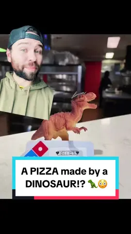 Number one reason why we need to bring dinosaurs back to life 😂🙏🏼 #dinosaur #trex #newzeland #dominos #pizza #dominospizza #fypシ #goodnews #foryou #positivity #smile 