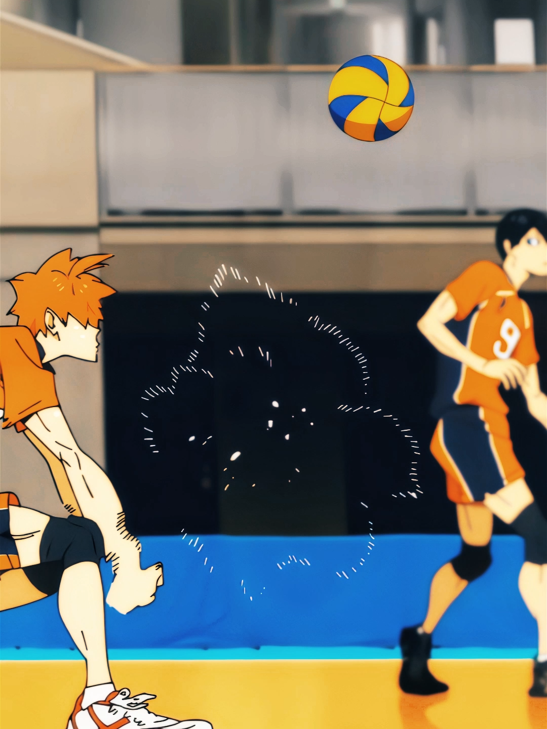 Hinata shows his best receive and Kageyama says 