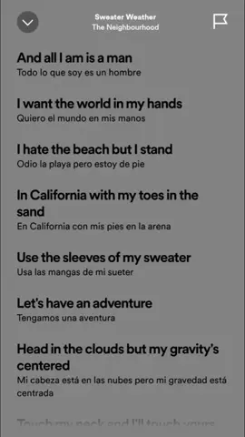Sweater Weather - Letra en español #parati #canciones #sweaterweather #spotify 