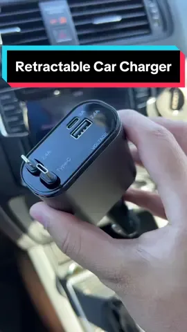 Perfect car charger if you have a messy car. #tiktokmademebuyit #ttshopfinds #ttshopdeals #retractablecarcharger #carcharger #4in1carcharger #cartiktok 