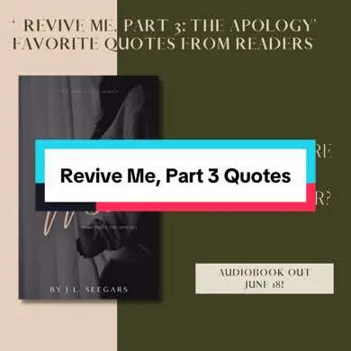 It’s almost time!!!! 8 days until Revive Me, Part 3: The Apology is gracing your ears, and I am so ready! To celebrate, I found a few of YOUR favorites quotes 🥹 Which quote are you most excited to hear? . . . . #blackromanceauthor #smutpeddler #kindleunlimitedromance #revivemebyjlseegars #revivemebook #jlseegars