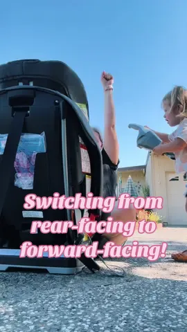 pro-tip: don’t do this when it’s 96 degrees outside! Planned to clean the whole car but that was a hard pass! Also, why was it so much harder than I thought it would be to switch the anchor strap!? #toddlersoftiktok #carseat #safetyfirst #MomsofTikTok #foryou 