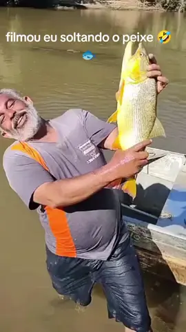 filmou eu soltando o peixe 🤣🤣🤣#peixe #pescaria #humor 