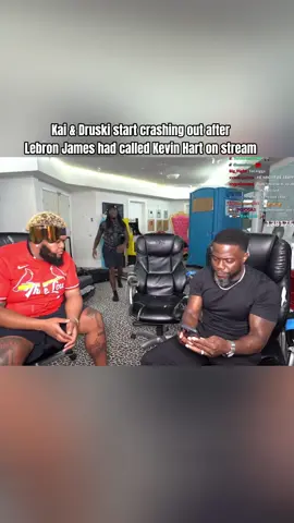 Nah lebron aint know he was streaming 😭 #kaicenat #kevinhart #druski #lebronjames #fyp 