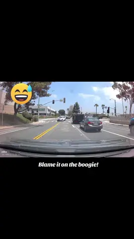 When your life flashes before your eyes, but you can't stop the boogie. 😂 #dashcam #blameitontheboogie #nearmiss 