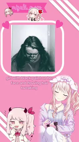 girl with black paint on her face and flowing hair tweaking || i got reported on discord bc i dmed someone “HIII” waht th e signa bro ☹️☹️☹️ #fyp #viral #projectsekai #colorfulstage #sega #nightcord25ji #pjsk #mizuki #mizukiakiyama #croppedvideos #crop 