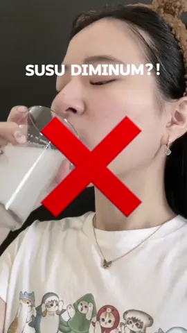 susu diminum❌ susu buat cucimuka✅☺️ #facewashviral 