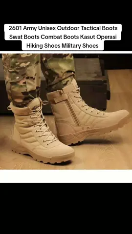 2601 Army Unisex Outdoor Tactical Boots Swat Boots Combat Boots Kasut Operasi Hiking Shoes Military Shoes #shoes #KitaJagaKita #bagkuning #Hiking 