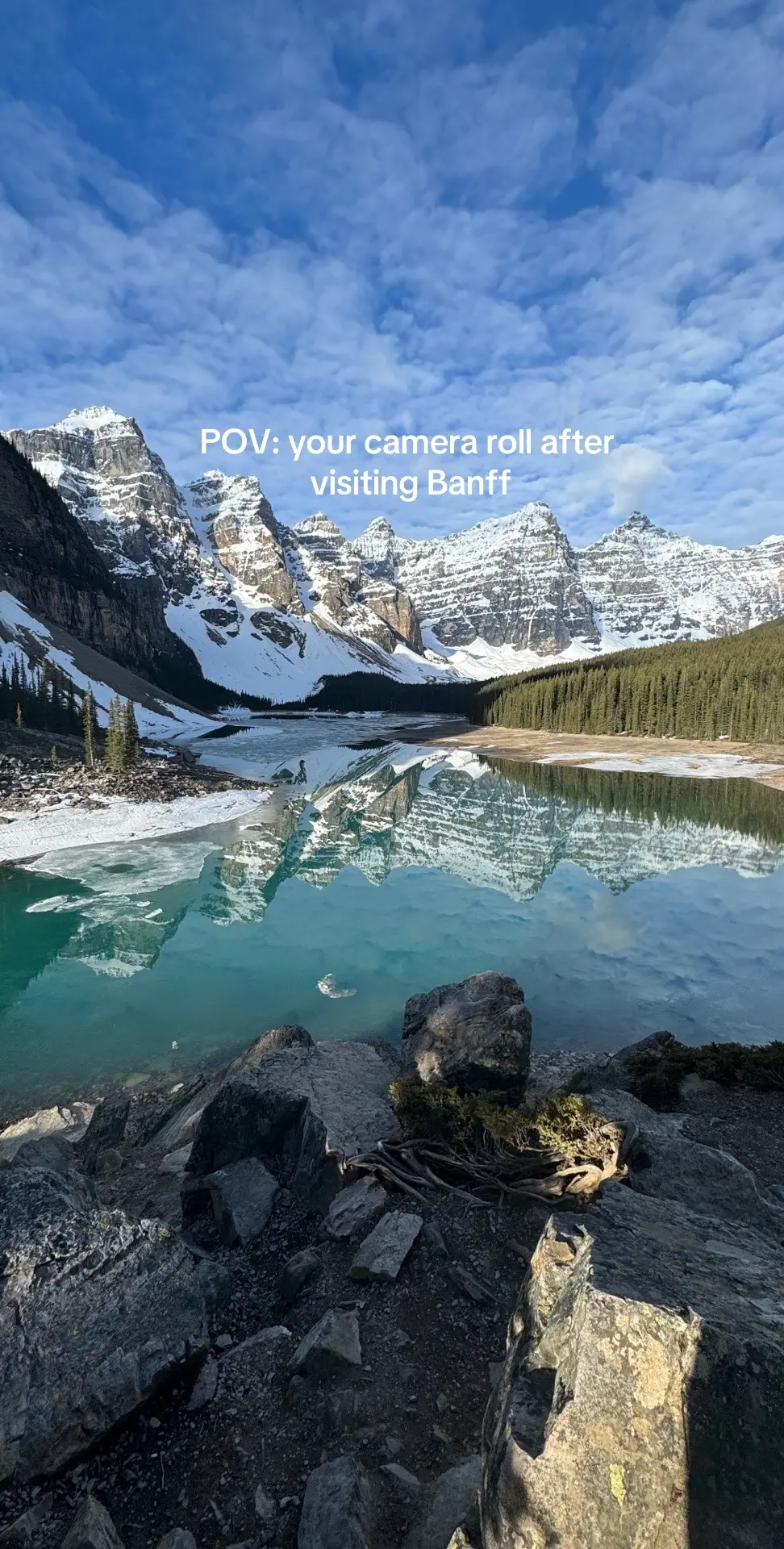 Banff 💙🇨🇦 #banff #banffnationalpark #canada #alberta #banffalberta #jasper #jaspernationalpark #yohonationalpark #Outdoors #nature #lake #morainelake #lakelouise #bear #travel #traveltiktok #view #mountains #canadianrockies 