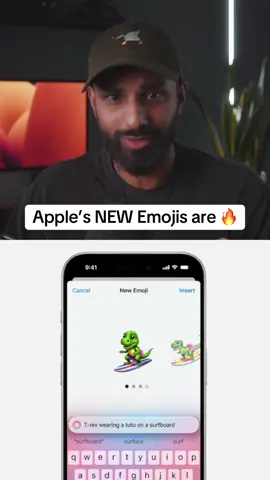 Apple just announced new Emojis using AI (Apple Intelligence) called Genmoji’s! 👀👀 #apple #tech #wwdc #emoji #ios18 