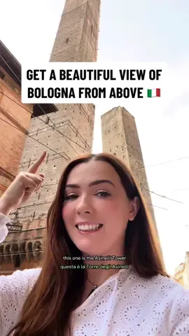 Must do in Bologna Italy! 🇮🇹 Go to the top of the Prendiparte Tower! The 2 towers are out of action for the next few years unfortunately due to the Garisenda being unstable! #italiantips #bologna #thingstodoinbologna #thingstodoinitaly #bolognaitaly #visitbologna #visititaly #irishinitaly #italiansummer #tipsforitaly #italyhacks #youneedtoknowthisbeforecomingtoitaly #CapCut 