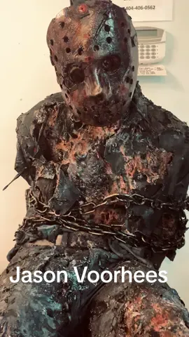 Burnt Jason Voorhees. #fridaythe13th #freddyvsjason #jasonvoorhees #campcrystallake #jasonvoorheesmask #horror #fyp #scary #creepy  @Douglas Tait  