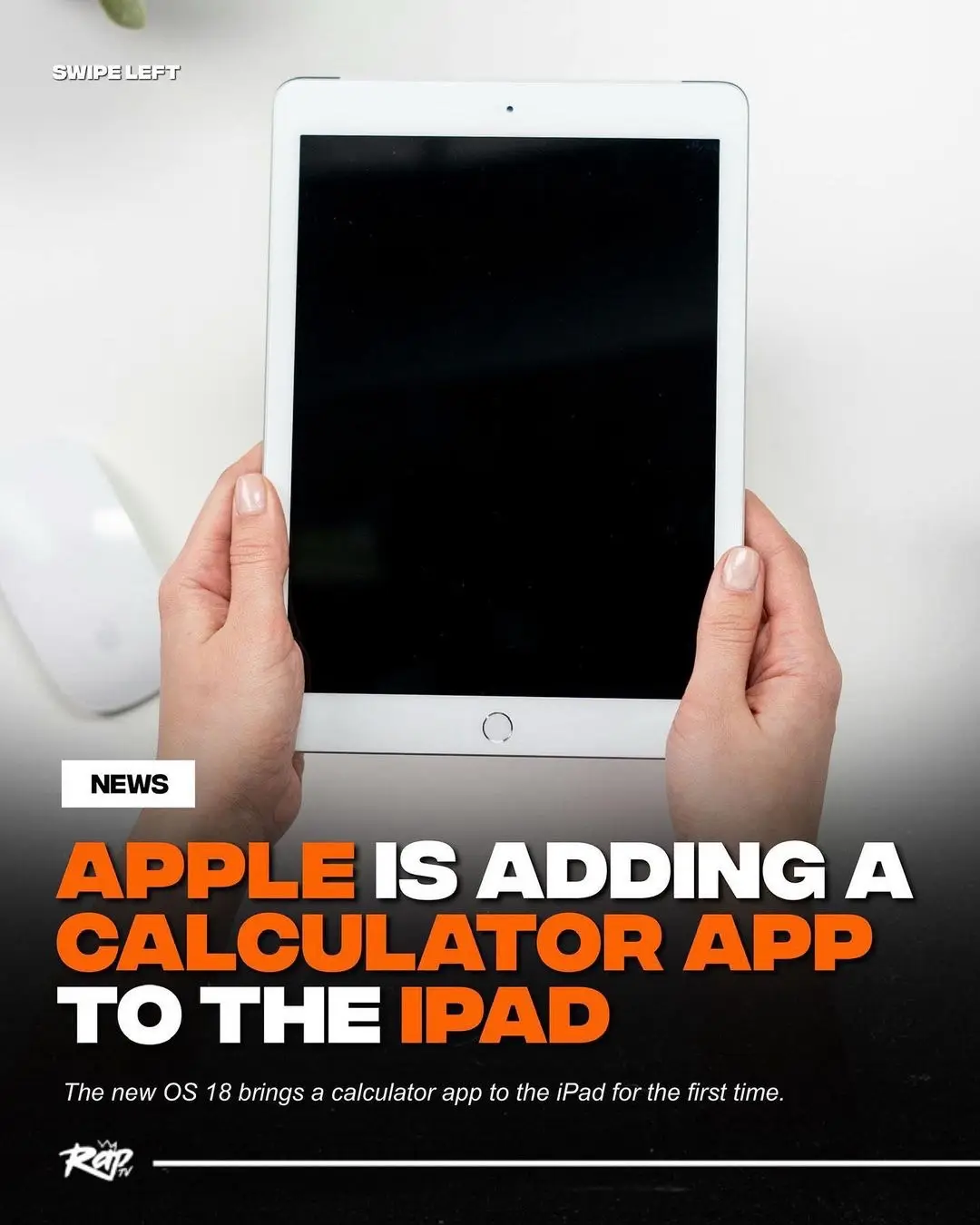 #Apple has announced iPadOS 18, which includes Apple Intelligence, a redesigned photo app, new notes features, new messaging functions, and a calculator app for the first time‼️👀 #RapTV