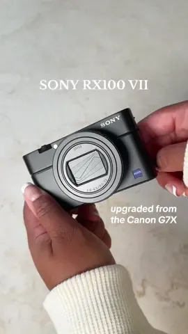 Upgraded from the Canon G7X 👏 the photos were so good, but the video quality was terrible. I’m a huge fan of Sony and should have never strayed away in the first place 😅 the video quality is SO good on all sony cameras, but this specific model has a flash just like the Canon G7X. This one is pricier so it is an upgrade, but it’s worth spending more especially if you think you’ll be creating video content! #canong7x #sonyrx100vii #sonyrx100 #digitalcamera #digitalcameras #sonyrx #cameraunboxing @Sony @Sony Alpha 