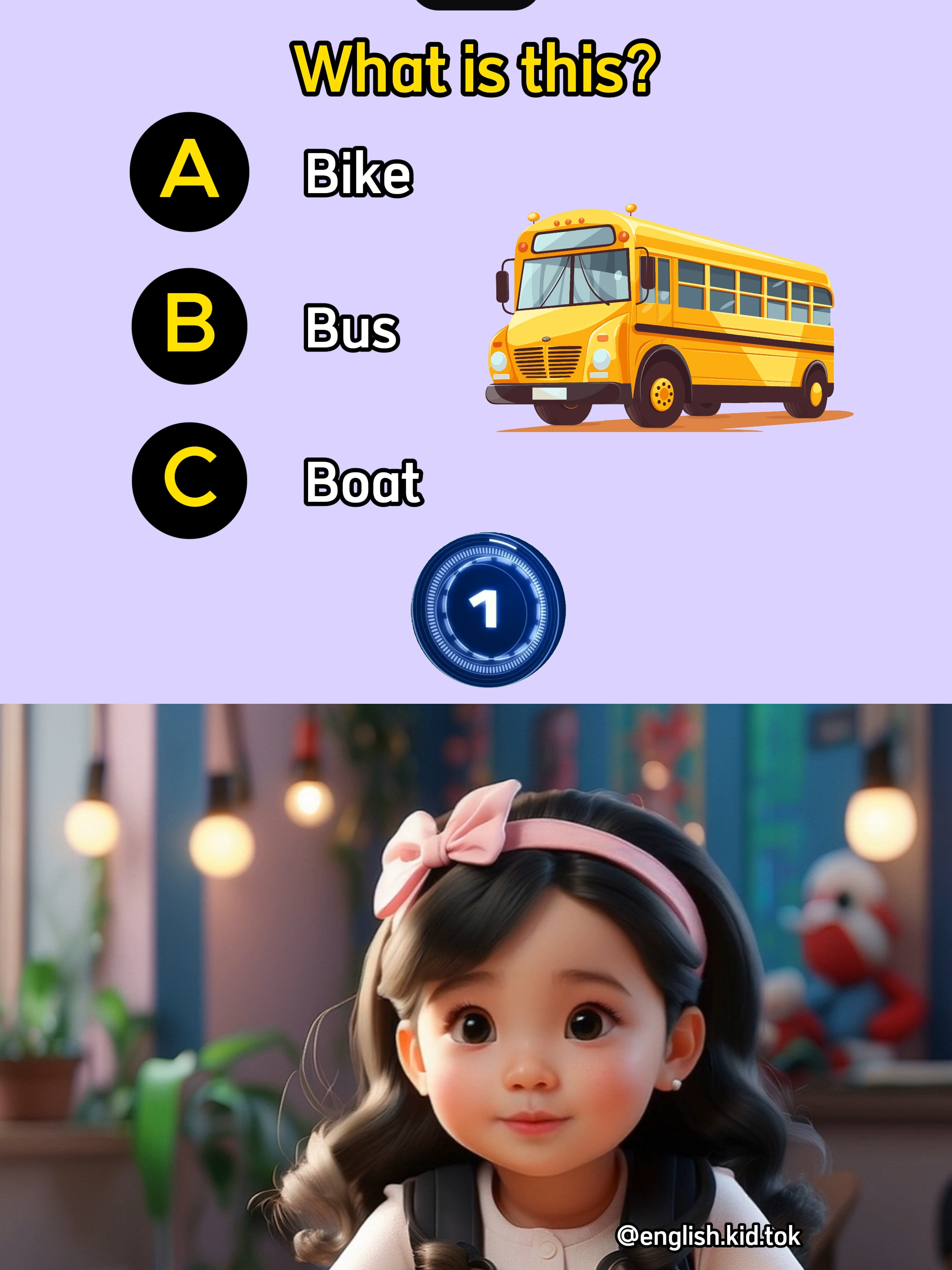 What is this? (Vehicle)  #l9english #trending #popular #questions #vocabulary#vehicle #transport #kids #kidsoftiktok #english #englishforkids #viral