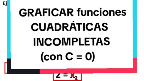 🤔 GRAFICAR  funciones CUADRÁTICAS INCOMPLETAS (con C = 0)