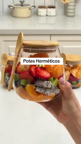 potes de vidro Herméticos e com tampa e colher de bambu#potes#hermeticos#potedevidro#cozinhamoderna#donadecasa 