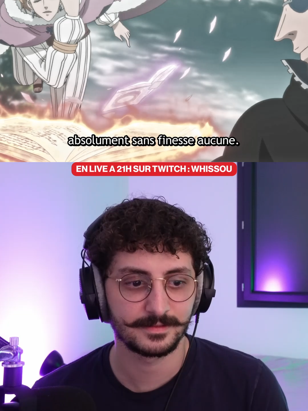 Réaction complète sur Twitch : Whissou ! 21h ! #blackclover #asta #yuno #Noelle #noellesilva #mereoleon#fuegoleon#yami#yamisukehiro#julius#JuliusNovachron#licht #animereaction #reaction #whissou